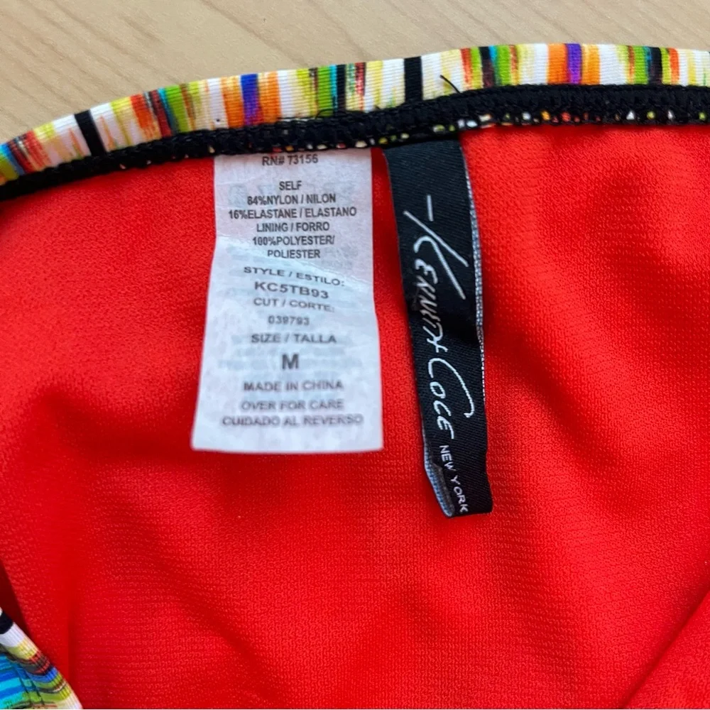 NEW Kenneth Cole Two Piece Tankini Swimsuit Medium Colorful - Picture 8 of 9
